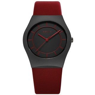 Bering Time 32035 649 Ceramic Red Calfskin Watch Men's More Brands Watches