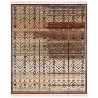 Hand knotted Abstract Contemporary Mix Wool Rug (8 X 10)