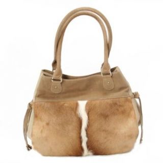 Luxury African Springbok Skin Leather Handbag   Bongani Shoulder Handbags Clothing