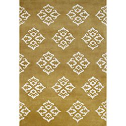 Alliyah Hand Made Tufted Harvest Gold Made In New Zealand Blend Wool Rug (5 X 8)