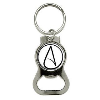 Graphics and More Atheism Atheist Symbol Bottle Cap Opener Keychain (KB0521)  Automotive Key Chains 