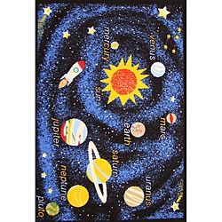 Kids Non skid Blue Planets Rug (33 X 47)