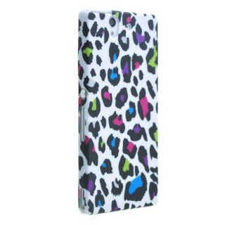 Okeler Colourful Leopar TPU Soft Case Cover Skin for Sony Xperia Z L36h L36i C6603 with Free Pen Cell Phones & Accessories