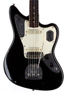 1965 Fender Jaguar, Black Musical Instruments