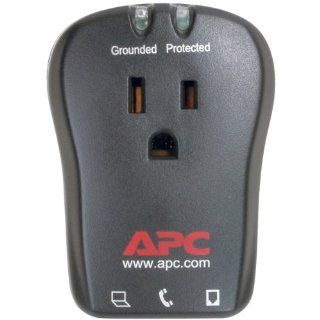 APC P1T 1 OUTLET TRAVEL SURGE PROTECTOR WITH TELEPHONE PROTECTION   Home Office Furniture