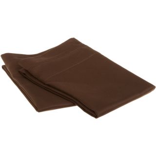 None 100 percent Egyptian Luxurious Cotton 1500 Thread Count Solid Pillowcase Set Brown Size Standard