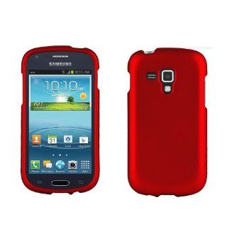 Samsung Galaxy Amp I407 Protex Red Rubber Feel Cell Phones & Accessories