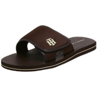 Tommy Hilfiger Men's Harvard Slide Sandal,Chocolate,8 M Shoes