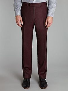 Simon Carter Luxury regular fit flannel notch lapel suit Burgundy
