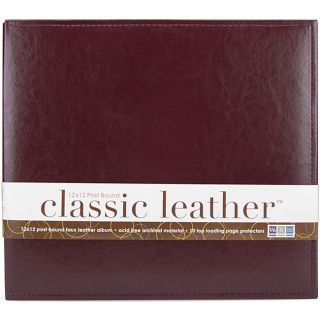 We R Classic 12x12 Burgundy Leather Postbound Album