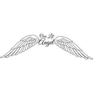 Our Lil Angel With Wings Vinyl Art Quote