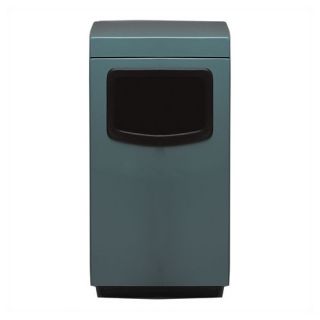 Fiberglass Series 36 Gallon Side Entry Square Receptacle with Side