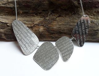 personalised 925 silver statement necklace by sonja bessant jewellery