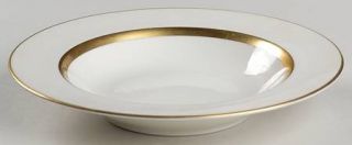 Haviland Claridge Rim Soup Bowl, Fine China Dinnerware   New York, Gold Trim,Rim