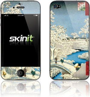 Hiroshige   Drum bridge and Setting Sun Hill at Meguro   iPhone 4 & 4s   Skinit Skin Cell Phones & Accessories