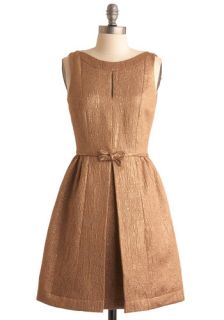Walk Away with Bronze Dress  Mod Retro Vintage Dresses