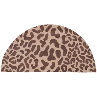 Hand tufted Tan Leopard Montpellier Animal Print Wool Rug (2 X 4)