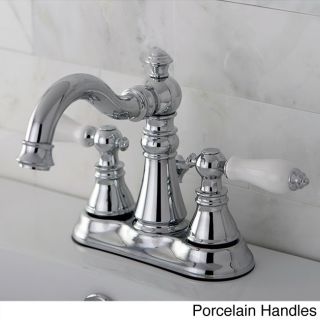 Transitional Double handle Chrome Bathroom Faucet