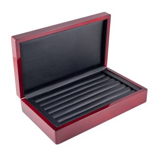 Caddy Bay Collection Rosewood Jewelry Ring Cuff Link Display Storage Box