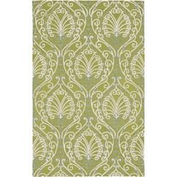 Candice Olson Hand tufted Divine Chartreuse Botanical Wool Rug (9 X 13)