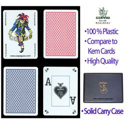 Copag Red And Blue Plastic Playing Cards (two Decks)