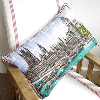 vintage houses of parliment cushion by clare carter designs