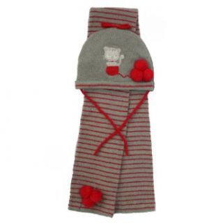 Tuc Tuc "Le Chat" Baby Girl Cold Weather Set. Hat and scarf. Size 3 18m. Grey. Clothing