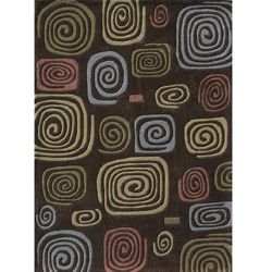 Hand tufted Chalice Brown Area Rug (5 X 76)