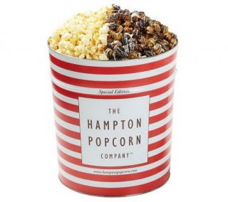 Hampton Popcorn Best of Both Worlds 3.5 GallonTin w/2 Flavors —