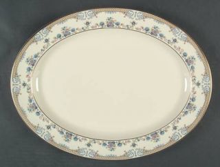 Minton Avonlea 16 Oval Serving Platter, Fine China Dinnerware   Pastel Flowers,