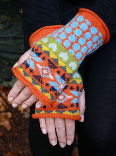 granddad fingerless gloves by bob&john knitwear