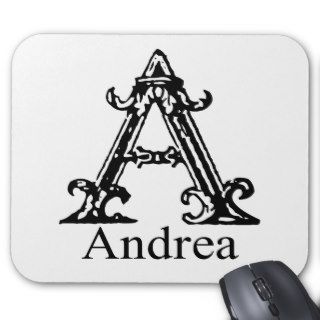 Fancy Monogram Andrea Mouse Pads