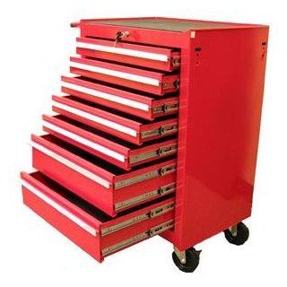 Excel 7 Drawer Roller Metal Tool Chest   An Awesome Garage Storage Solution for Equipment of Various Sizes with Wheels   Red Steel Kitchen & Dining