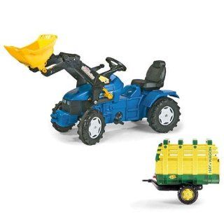 Kettler 036219 Holland Pedal Tractor w Front Loader Hay Wagon Toys & Games