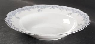 Franconia   Krautheim Delphine Rim Soup Bowl, Fine China Dinnerware   Blue Flowe