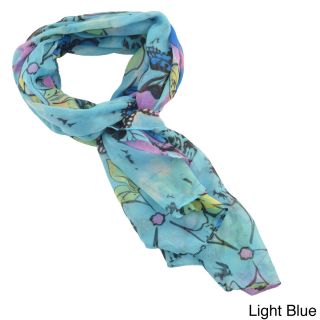La77 Womens Butterfly And Floral print Scarf