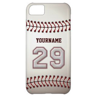 Cool Baseball Stitches   Custom Number 29 and Name iPhone 5C Cases