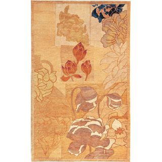 Hand Knotted Le Fleur Wool And Silk Area Rug (6 X 9)