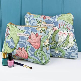 cosmetic bag gift set blue lily by poppy valentine