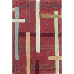 Alexander Home Hand tufted Chalice Rust Rug (79 X 99) Multi Size 8 x 10