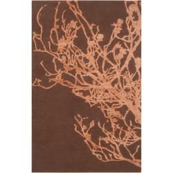 Candice Olson Hand tufted Brown Versailles Bobrownical Rug (33 X 53)
