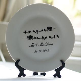 personalised wedding and anniversary plate by this is pretty