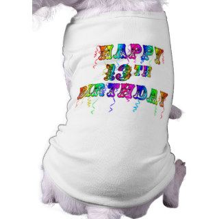 13th Birthday Gifts with Circus Balloon Font Pet Tee