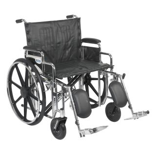 Drive Medical Std24dda elr 24 inch Wide Sentra Extra Heavy duty Wheelchair With Various Arm Styles
