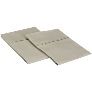 Home City Inc Microfiber Wrinkle resistant Solid Plain Weave Pillowcases (set Of 2) Tan Size King