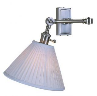 Ant Bee Downbridge Swing Arm Wall Lamp in Brushed Nickel   Wall Sconces  
