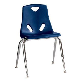 Stackable School Chair w/ Chrome Legs (18" Seat Height)   Stacking Chairs