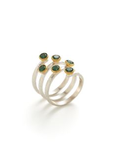 Spring Green Topaz & Silver Ring by Gurhan