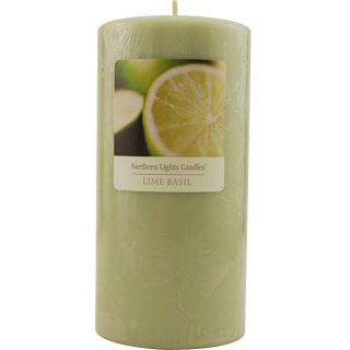 Essential Blend 3x6 inch Lime Basil Pillar Candle