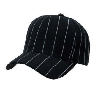 Decky Pinstripe Baseball Adjustable Hat Cap, Black at  Mens Clothing store